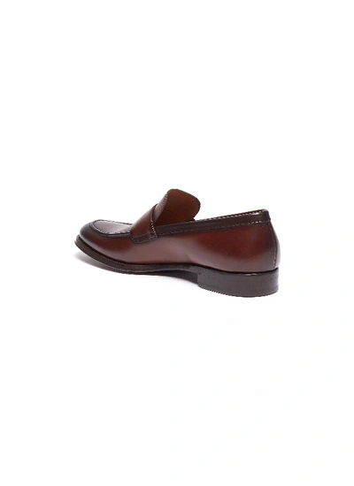 Shop Antonio Maurizi Leather Penny Loafers In Brown