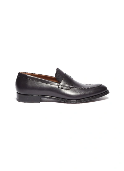 Shop Antonio Maurizi Leather Penny Loafers In Black