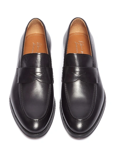 Shop Antonio Maurizi Leather Penny Loafers In Black