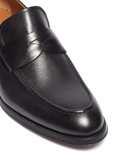 Shop Antonio Maurizi Leather Penny Loafers In Black