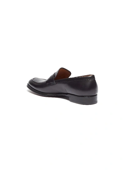 Shop Antonio Maurizi Leather Penny Loafers In Black