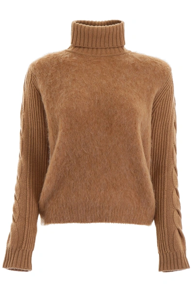 Shop Max Mara Formia Turtleneck In Cammello (brown)