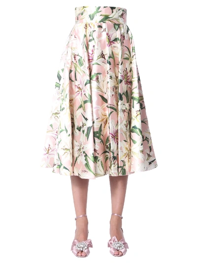 Shop Dolce & Gabbana Midi Skirt In Rosa
