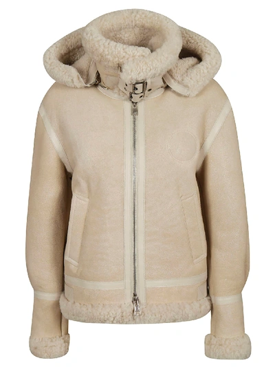 Shop Chloé Fur Jacket In Natural White