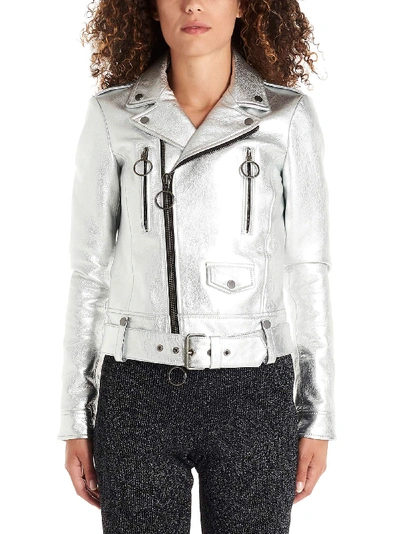 Shop Off-white Jacket In Silver