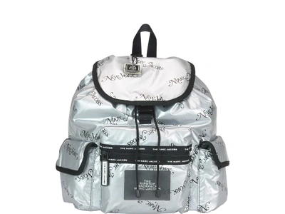 Shop Marc Jacobs The Ripstop Ny Mag Backpack In Silver