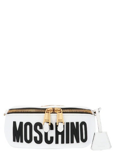 Shop Moschino Teddy Bag In White