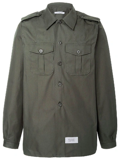 Shop Givenchy Cotton And Linen Military Shirt