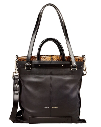 Shop Proenza Schouler Ps19 Snake-trimmed Tote Bag