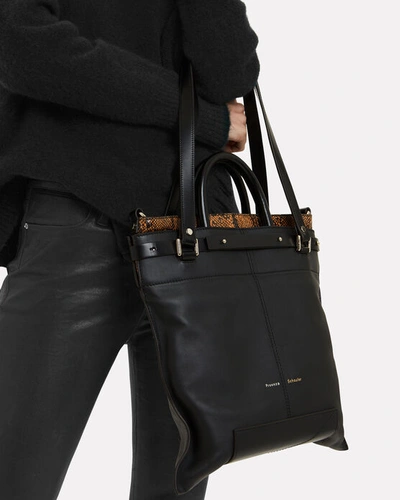 Shop Proenza Schouler Ps19 Snake-trimmed Tote Bag