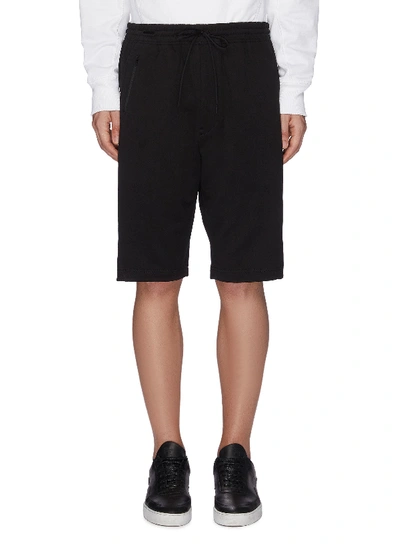 Shop Y-3 Logo Print Panelled Sweat Shorts