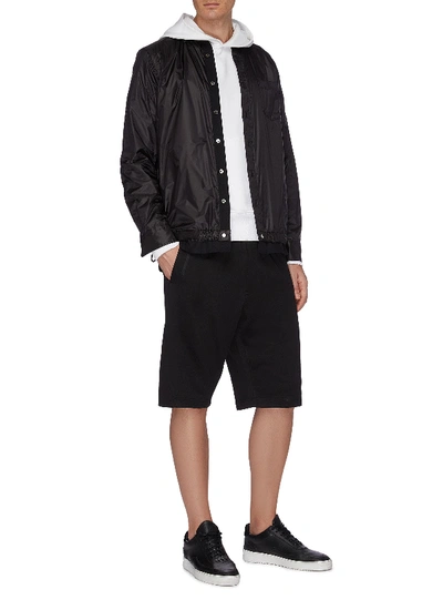 Shop Y-3 Logo Print Panelled Sweat Shorts