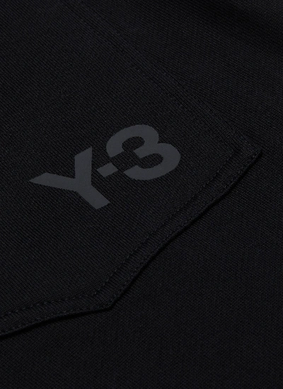 Shop Y-3 Logo Print Panelled Sweat Shorts