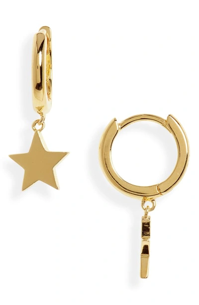 Shop Argento Vivo Starry Night Huggie Earrings In Gold