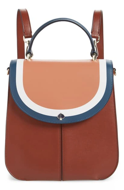 Shop Kate Spade Andi Stripe Medium Convertible Backpack - Brown In Tawny Multi