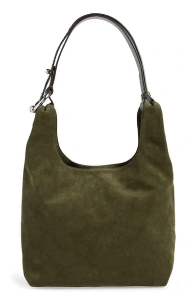 Shop Rebecca Minkoff Karlie Studded Leather Hobo Bag In Hunter