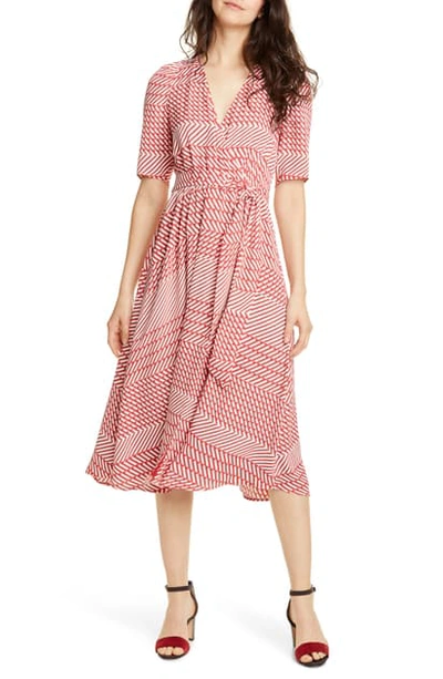 Shop Joie Cata Faux Wrap Dress In Aged White