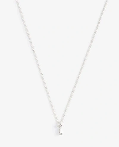 Shop Ann Taylor Pave Sterling Silver Initial Necklace In Metallic