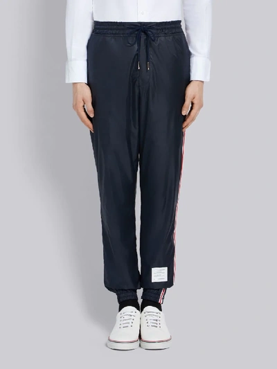 Shop Thom Browne Rwb Stripe Ripstop Track Pants In Blue