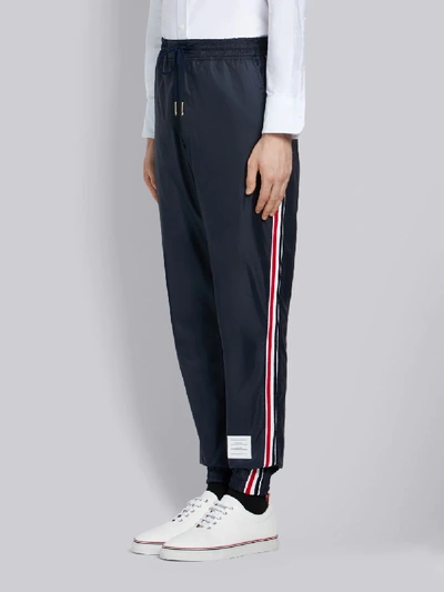 Shop Thom Browne Rwb Stripe Ripstop Track Pants In Blue