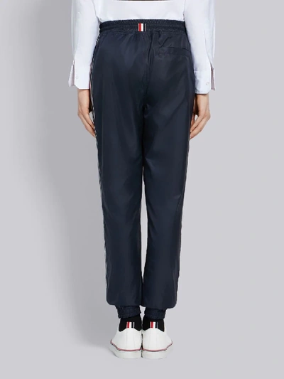 Thom Browne Drawstring Flyweight Ripstop Track Pants In Blue