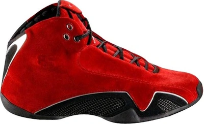 Pre-owned Jordan  21 Og Red Suede In Varsity Red/metallic Silver-black
