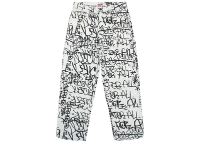 Pre-owned Supreme  Comme Des Garcons Shirt Canvas Painter Pant White