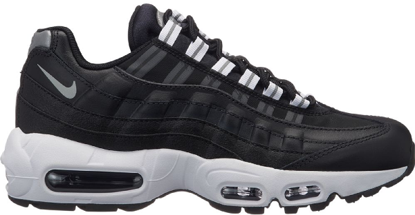 black and silver air max 95