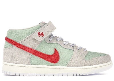 Pre-owned Nike  Sb Dunk Mid White Widow In Sail/gym Red-fresh Mint