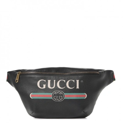 Gucci Print Belt Bag Vintage Logo Medium Black