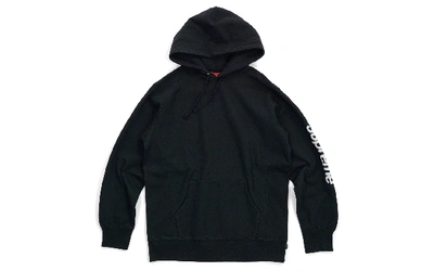 Pre-owned Supreme Sleeve Patch Hooded Sweatshirt Black | ModeSens
