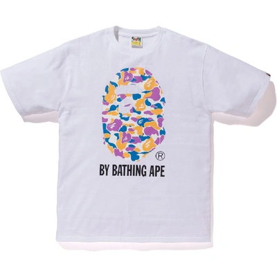 Pre-owned Bape  La Camo By Bathing Tee Tee White