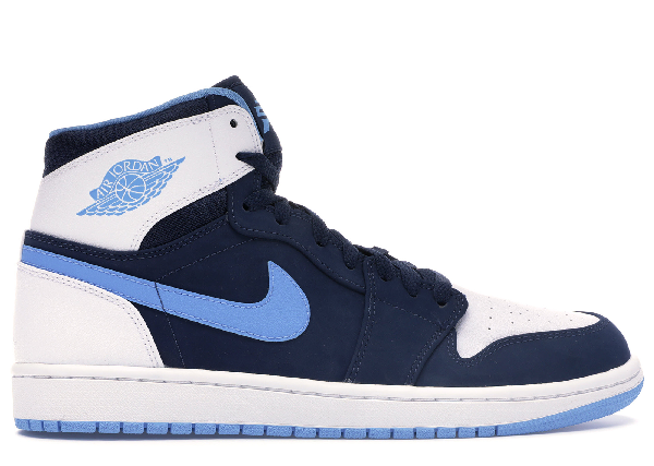 navy blue and white jordan 1