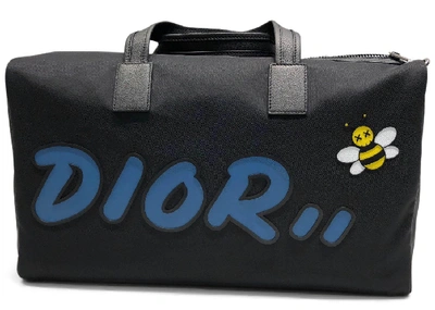Pre-owned Dior  X Kaws Duffle Blue Logo Black
