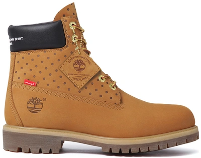 Pre-owned Timberland 6" Boot Supreme X Comme Des Garcons Wheat