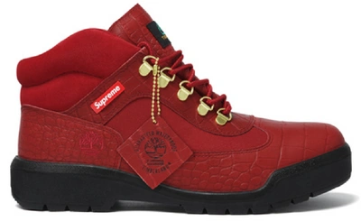 Pre-owned Timberland  Field Boot Supreme Red