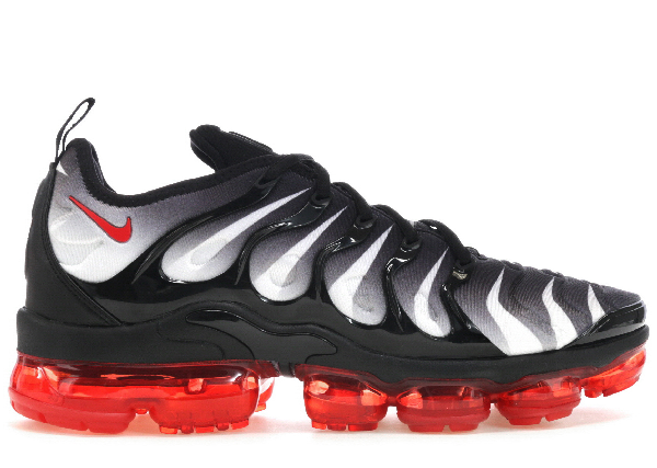 red and white vapormax plus
