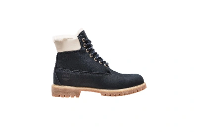 Pre-owned Timberland 6" Boot Ronnie Fieg Shearling Navy In Navy/cream
