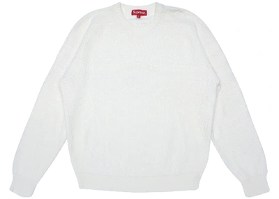 Pre owned Supreme Chest Stripe Raglan Sweater White   ModeSens