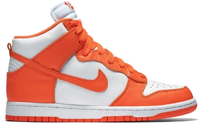 Pre-owned Nike  Dunk High Syracuse In White/orange-blaze