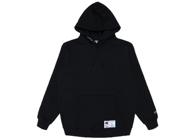 Pre-owned Supreme Champion Hooded Sweatshirt (ss18) Black | ModeSens