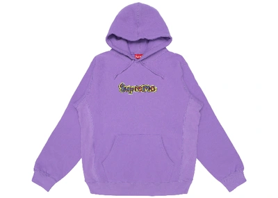 Pre-owned Supreme  Gonz Logo Hooded Sweatshirt Violet
