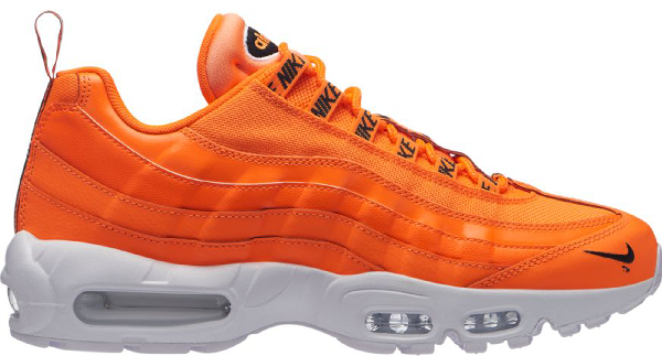 orange and white air max 95