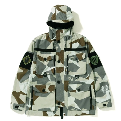 Bape Splinter Camo Military Jacket Beige ModeSens
