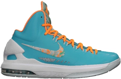 Pre-owned Nike  Kd 5 Easter In Turquoise Blue/bright Citrus-fiberglass