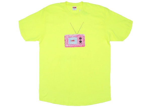 supreme tv tee pink