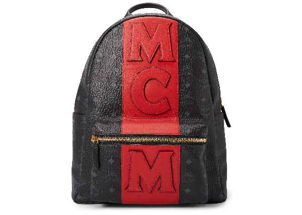 stark logo stripe backpack in visetos