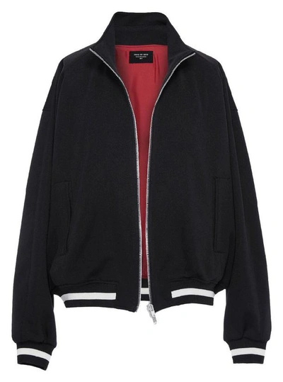Pre-owned Fear Of God Double Knit Track Jacket Black