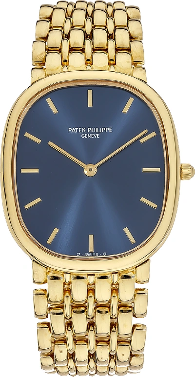Pre-owned Patek Philippe Golden Ellipse 3738/122 In Yellow Gold