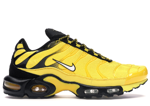 yellow and white air max plus